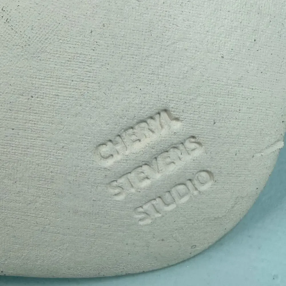 Cheryl Stevens Studio Pottery Trinket Dish Moon Stars I Love You Handmade Boho